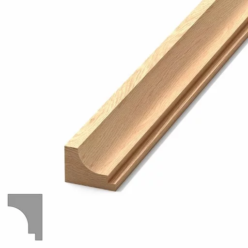 ELONGATED CARVED WINDOW MOULDING FROM WOOD