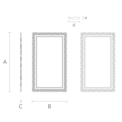 ANTIQUE STYLE ARCHITECTURAL FRAME MIRROR FROM SOLID WOOD