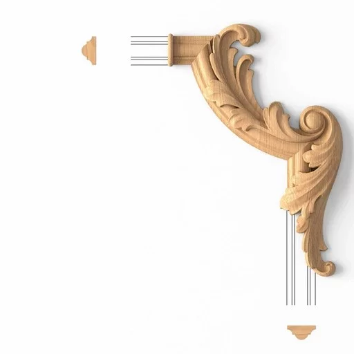 VICTORIAN OAK APPLIQUES FOR SALE