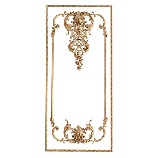 LUXURY FRENCH WALL ACCENTS PANEL WITH OPENWORK FLORAL APPLIQUE