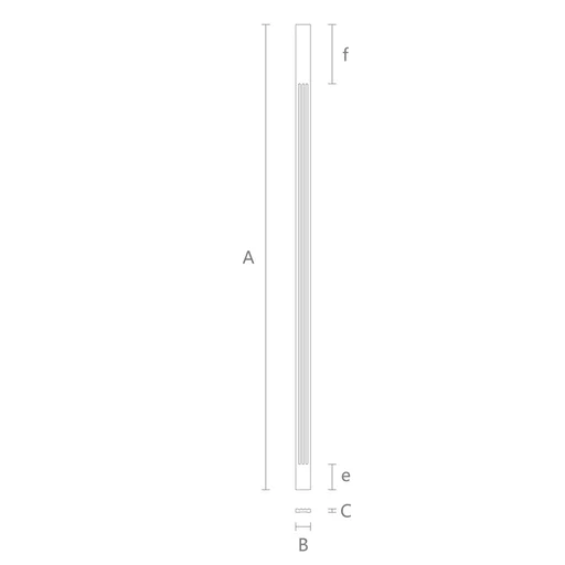 UNFINISHED SOLID WOOD PILASTER WITH FLUTES