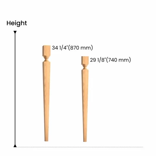 Tapered square table legs vintage (1 PC)