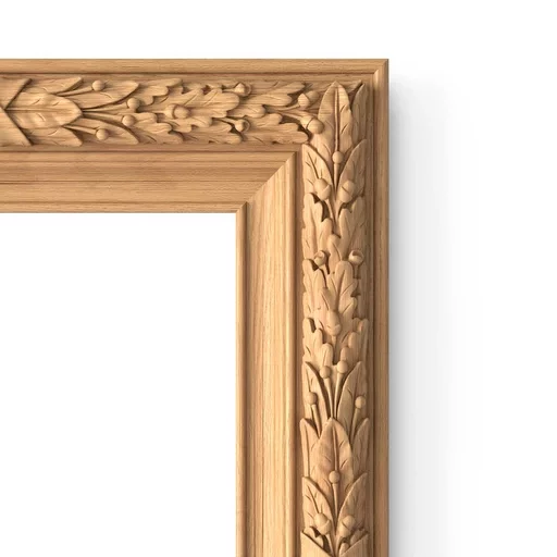 VICTORIAN WALL-MOUNTED CARVED FRAME MIRROR FROM WOOD