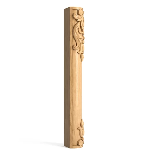 ORNAMENTAL BEECH CORNER COLUMN WITH ACANTHUS LEAVES