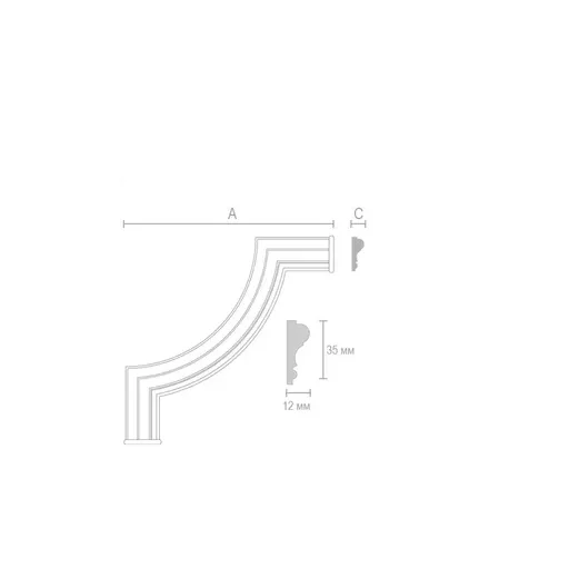 UNPAINTED WOODEN INTERIOR CORNER MOULDING