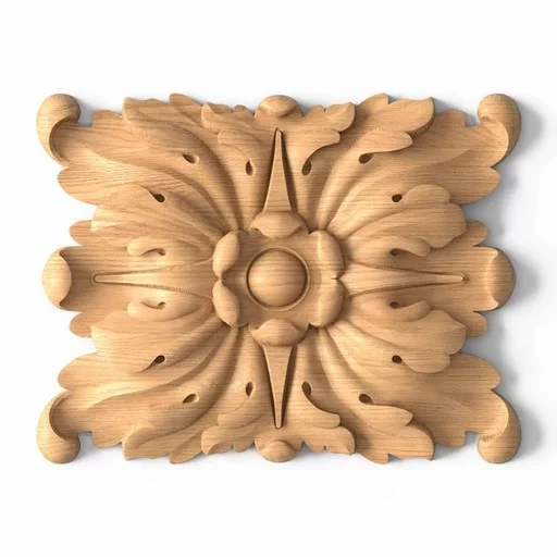 WOOD MEDALLIONS FOR FURNITURE WITH ELEMENTS OF FLORAL DESIGN