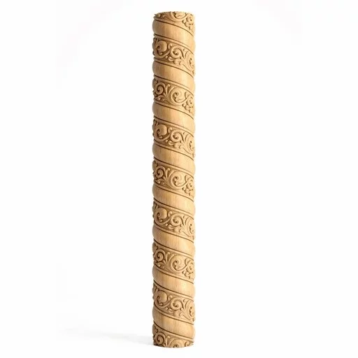 ROUND COLUMNS WITH OPENWORK FLORAL DECOR