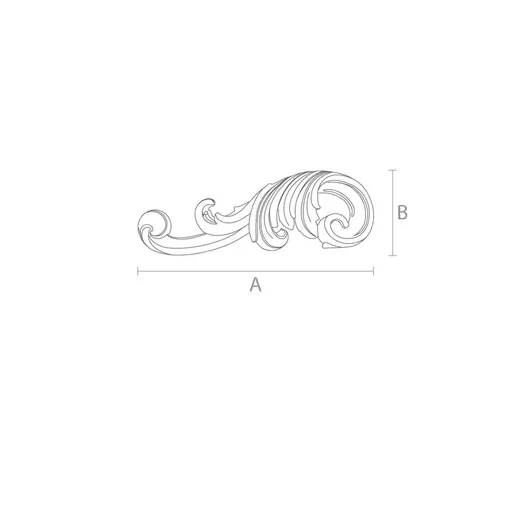 Renaissance-style wooden carved floral onlay, Left