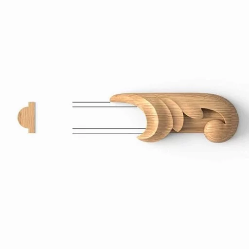 VINTAGE OAK MINIATURE ONLAY FOR MOULDING, RIGHT