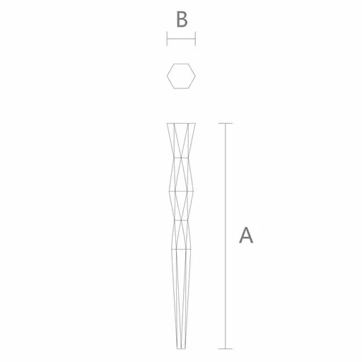 Unique dining table legs faceted quiet luxury (1 PC)