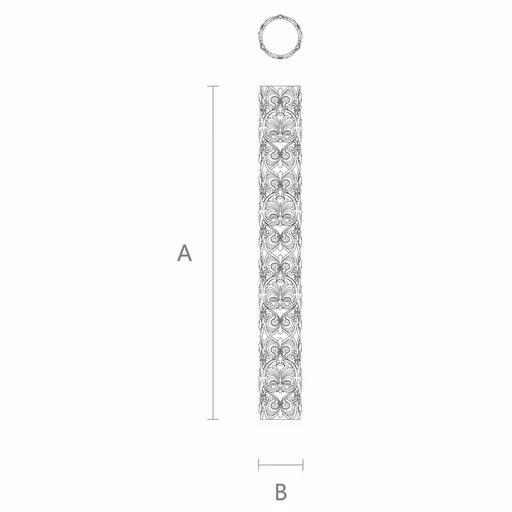 DECORATIVE FLORAL PILLAR FROM WOOD