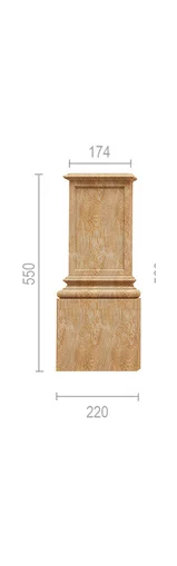 CUSTOM ANTIQUE STYLE WOODEN PILASTER BASE