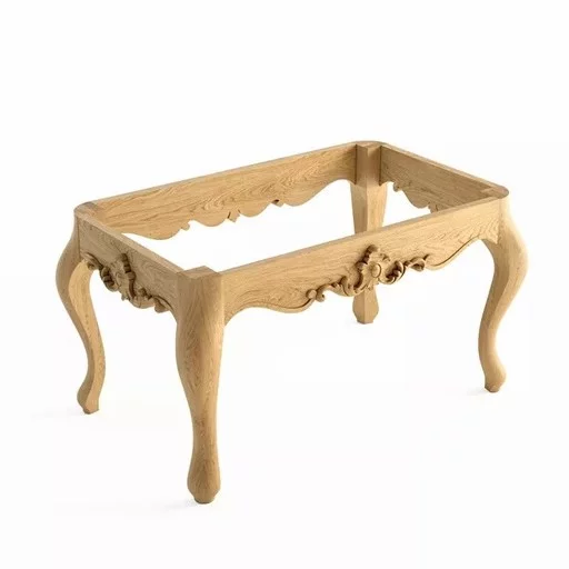 UNFINISHED COFFEE TABLE FRAME FOR INTERIOR FROM BEECH