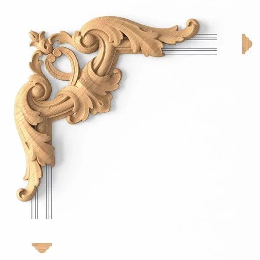 ORNATE CORNER ONLAY FOR CARVED COMPOSITIONS