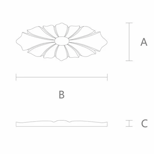 DECORATIVE ROSETTES OVAL FLORAL
