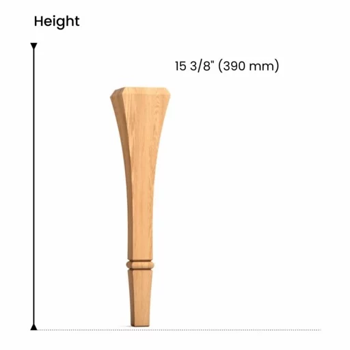 Trumpet unique table legs with segmented tip (1 PC)