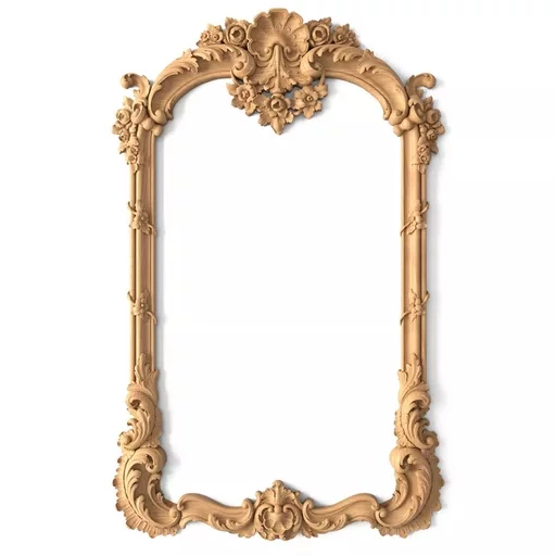 BAROQUE STYLE BEECH ARCHED HANGING FRAME MIRROR
