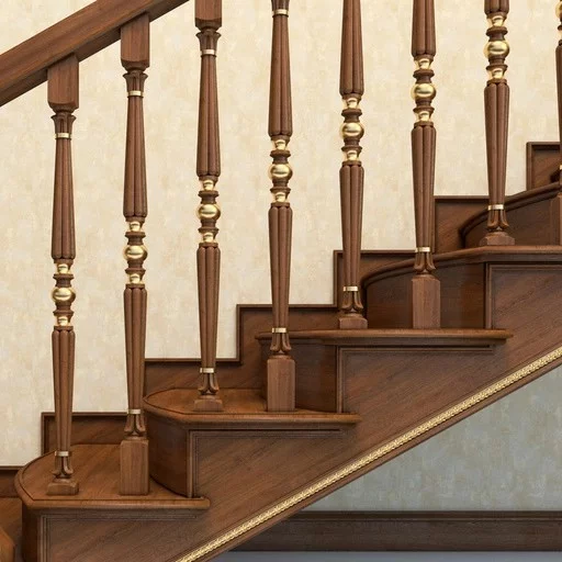 SOLID WOOD SYMMETRICAL BALUSTER FOR STAIRS
