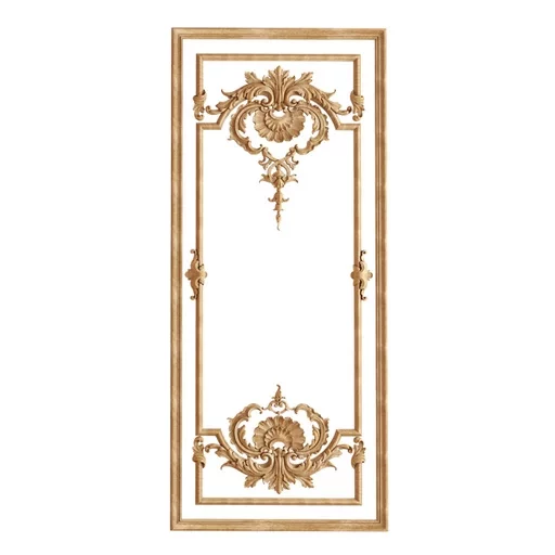 FRENCH WALL PANELS WITH SHELL AND ELEMENTS OF FLORAL DESIGN
