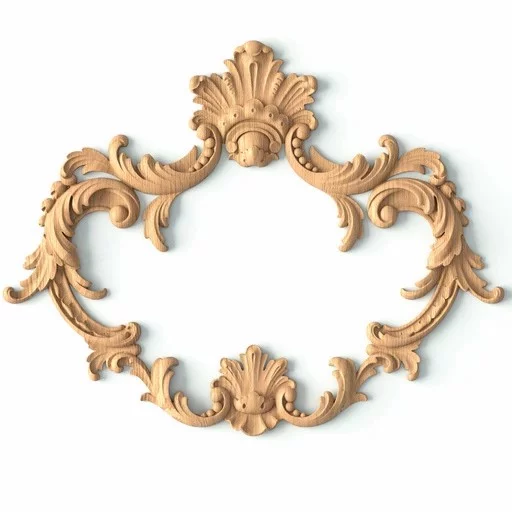 Antique style beaded onlay with acanthus leaves