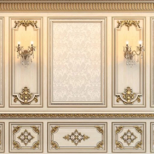 CARVED ONLAY WITH FLORAL ELEMENTS BAROQUE