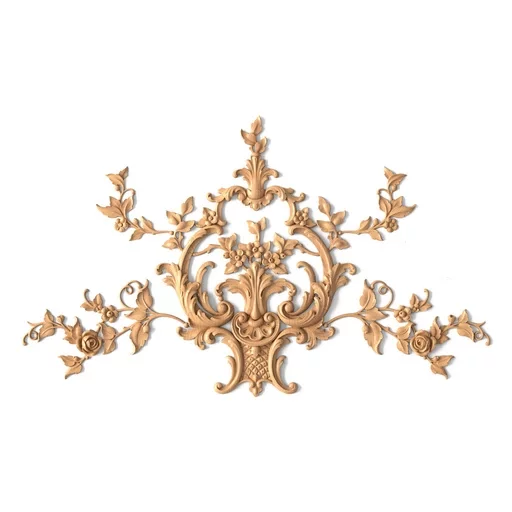 FLOWER WALL DECOR COMPOSITION WITH CARVED ROCOCO-STYLE