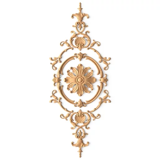 Complex solid wood Baroque style overlays set for the interior