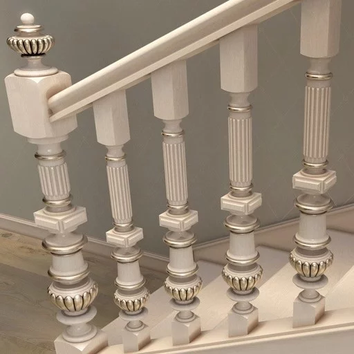 ANTIQUE CARVED STAIRCASE BALUSTER