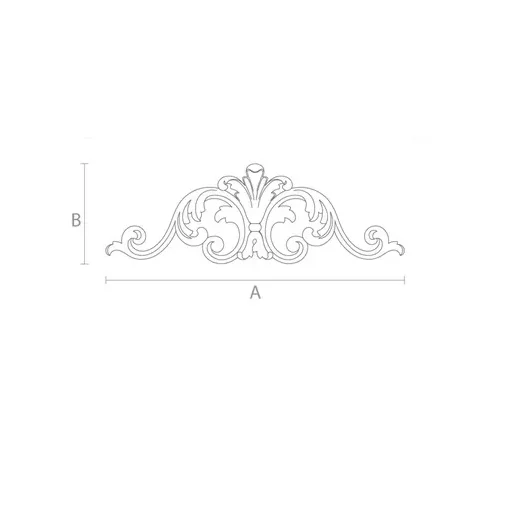 Carved Antique style center onlay with scrolls from oak