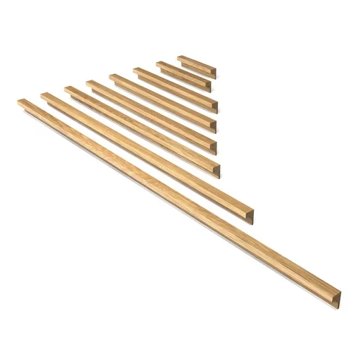 FLAT RECTANGULAR WOOD KNOBS FOR CABINETS 7" TO 71 INCHES. (SET OF 4 PC.)