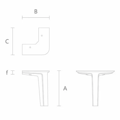 Bracket feet for furniture Minimalist