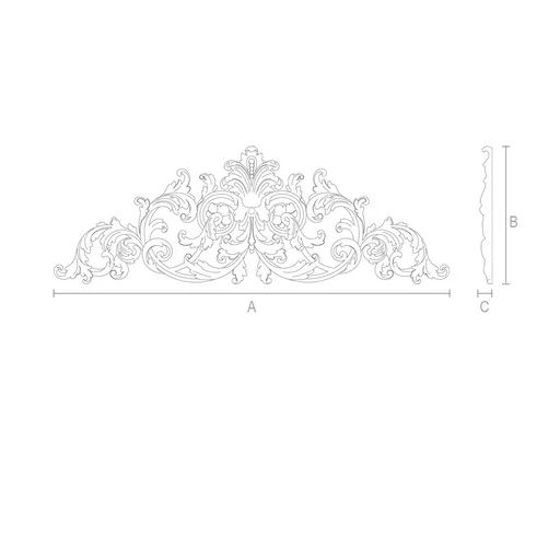 Craftsman carved wood appliques for cabinets