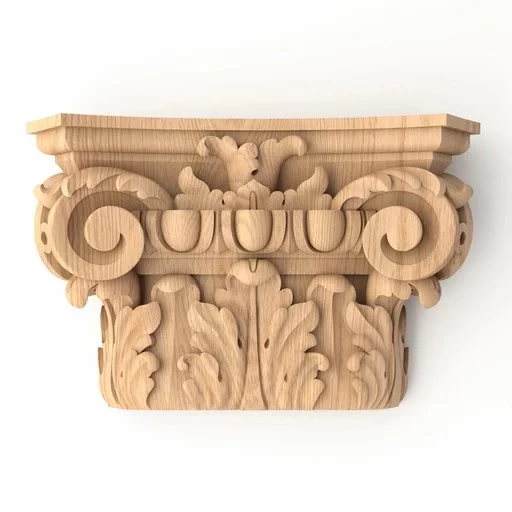Decorative wooden capitals Composite style with egg and dart motif