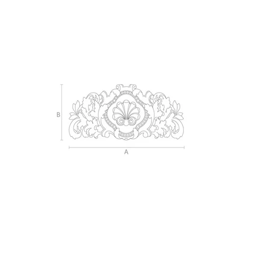 Solid wood decorative shield with a shell