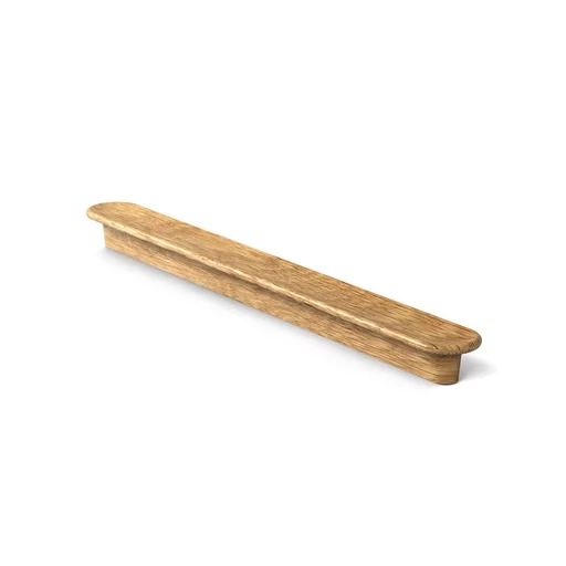 OVAL FLAT WOODEN DRAWER PULLS FROM OAK. (SET OF 4 PC.)