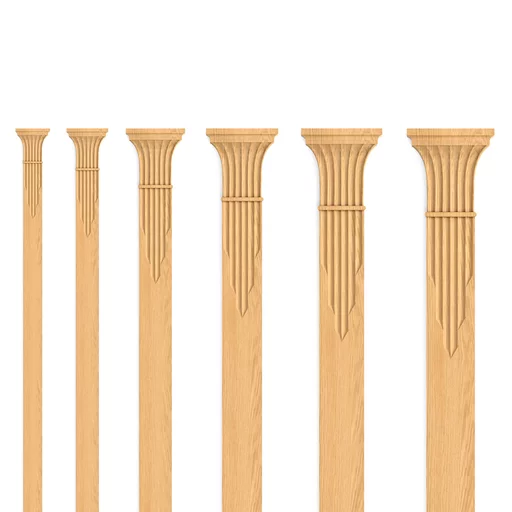 HANDCRAFTED HARDWOOD PILASTER WITH FLUTES