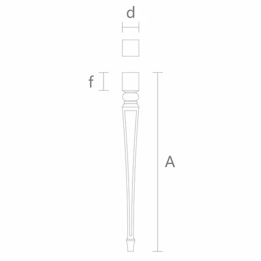 Large square tapered table legs Classic (1 PC)