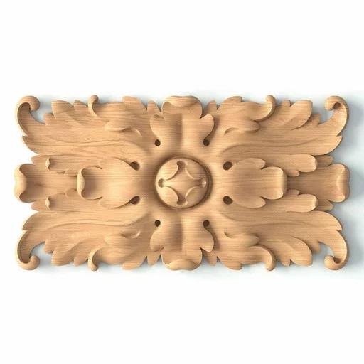 DECORATIVE ROSETTES RECTANGULAR WITH ACANTHUS LEAF