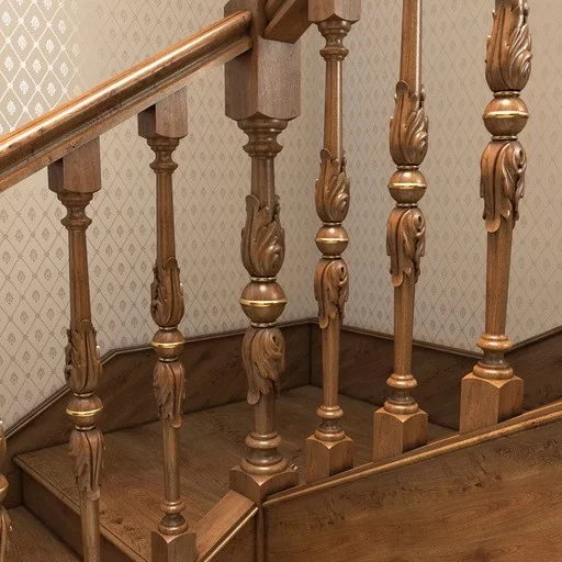 STAIR PARTS - SOLID WOOD ROUND BALUSTER