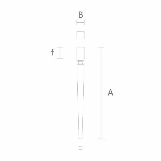 Tapered square table legs vintage (1 PC)