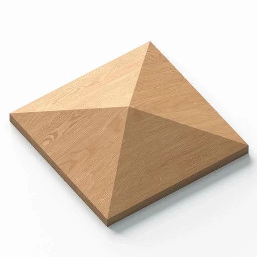SQUARE WOODEN ROSETTES PYRAMID MODERN