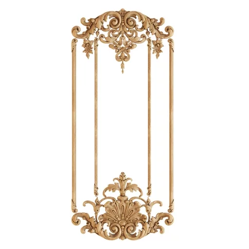 VINTAGE FRENCH WALL PANELS WITH CARVED PEARLS, SCROLLS AND FLOWERS