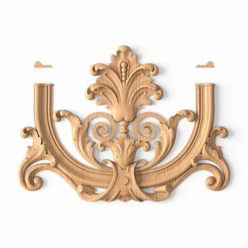 CARVED ONLAY WITH FLORAL ELEMENTS BAROQUE