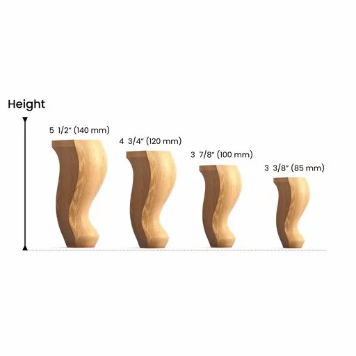 Furniture legs wooden sabre Classic (1 PC)