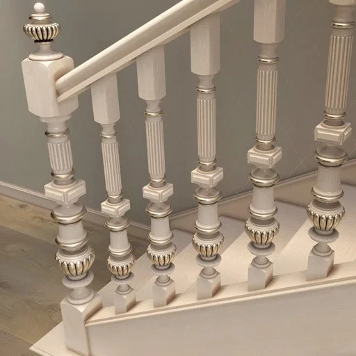 SOLID WOOD RENAISSANCE POST FOR STAIRCASE