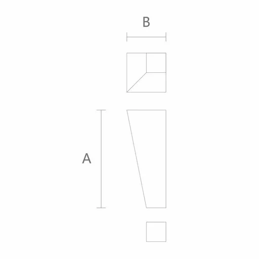 Square tapered furniture feet quiet luxury (1 PC)