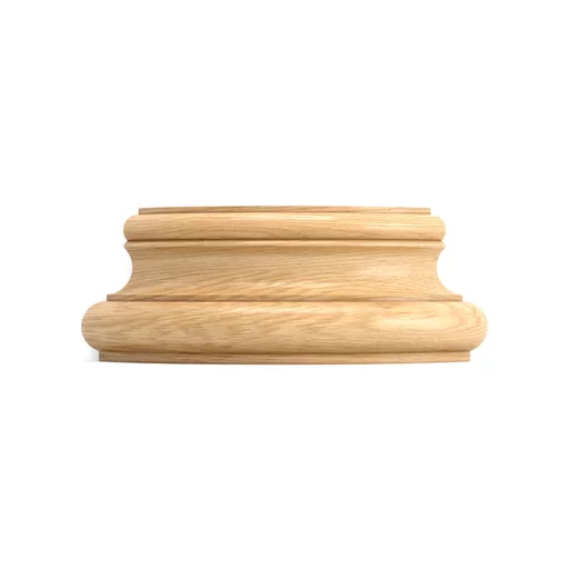 UNPAINTED HALF ROUND COLUMN BASE FROM WOOD