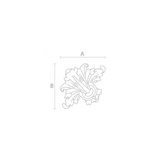 Acanthus ring handcrafted wooden applique