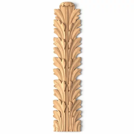 Long wood acanthus leaf appliques for interior