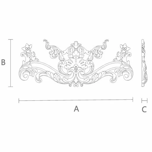 Decorative floral applique Victorian style